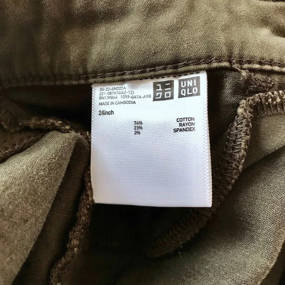 Uniqlo Dark Olive Colored Capri Denim Women 24 - Picture 7 of 8